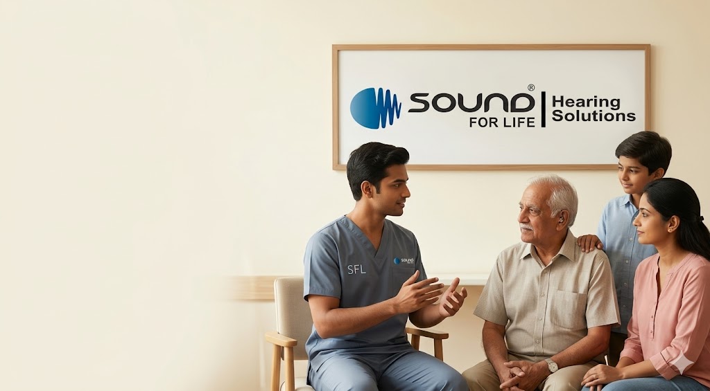 Audiologist team providing patient consultation at Sound for Life hearing clinic